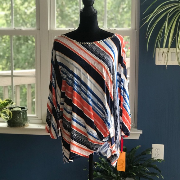 Ruby Rd Striped Top - Picture 2 of 6